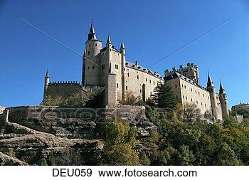 Stock Photograph - exterior of alcazar 
at segovia. fotosearch 
- search stock 
photos, pictures, 
images, and photo 
clipart