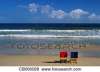 Stock Photo - beach chairs on 
a sandy beach. 
fotosearch - search 
stock photos, 
pictures, images, 
and photo clipart