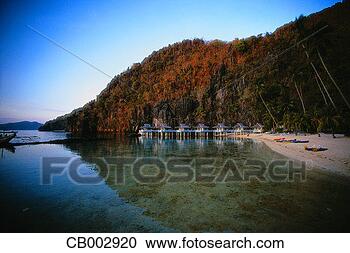 Stock Photography - water cottages 
at el nido resorts. 
fotosearch - search 
stock photos, 
pictures, images, 
and photo clipart