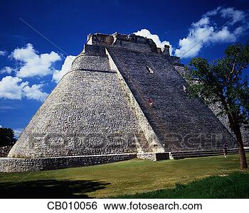 Stock Photo - tourists ascend 
stairway at the 
pyramid of the 
magician. fotosearch 
- search stock 
photos, pictures, 
images, and photo 
clipart