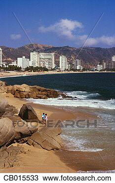 Stock Photo - beach at acapulco. 
fotosearch - search 
stock photos, 
pictures, images, 
and photo clipart
