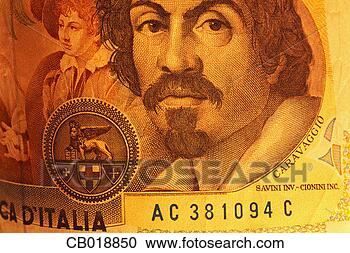 Stock Photography - caravaggio on 
italian lire. 
fotosearch - search 
stock photos, 
pictures, images, 
and photo clipart