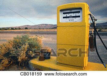 Stock Photograph - old-fashioned 
gas pump in the 
desert. fotosearch 
- search stock 
photos, pictures, 
images, and photo 
clipart
