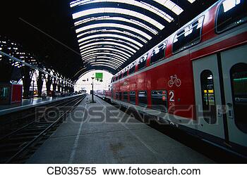 Stock Image - railroad station. 
fotosearch - search 
stock photos, 
pictures, images, 
and photo clipart