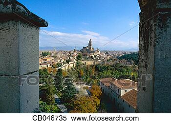 Stock Image - segovia cathedral 
and surrounding 
landscape. fotosearch 
- search stock 
photos, pictures, 
images, and photo 
clipart