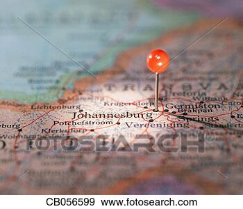Stock Photograph - johannesburg marked 
on map. fotosearch 
- search stock 
photos, pictures, 
images, and photo 
clipart
