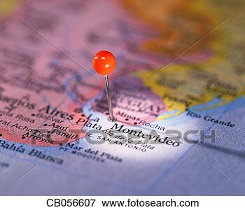 Picture - montevideo marked 
on map. fotosearch 
- search stock 
photos, pictures, 
images, and photo 
clipart