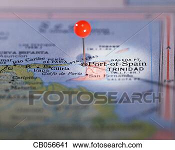 Stock Photography - port-of-spain 
marked on map. 
fotosearch - search 
stock photos, 
pictures, images, 
and photo clipart