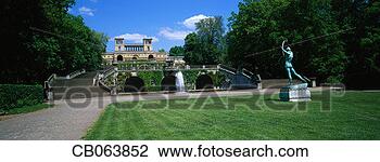 Stock Photo - statue and fountain 
at park sanssouci. 
fotosearch - search 
stock photos, 
pictures, images, 
and photo clipart