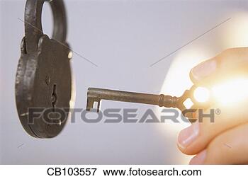 Picture - hand unlocking 
old fashioned 
lock. fotosearch 
- search stock 
photos, pictures, 
images, and photo 
clipart