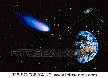 Stock Photography - comet approaching 
earth. fotosearch 
- search stock 
photos, pictures, 
images, and photo 
clipart