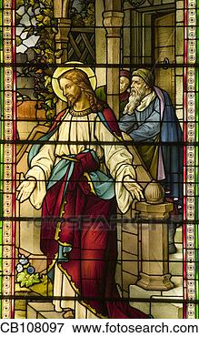 Picture - stained glass 
depicting jesus 
christ. fotosearch 
- search stock 
photos, pictures, 
images, and photo 
clipart