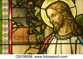 Stock Photo - stained glass 
depicting jesus 
christ. fotosearch 
- search stock 
photos, pictures, 
images, and photo 
clipart