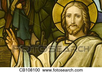 Stock Photography - stained glass 
depicting jesus 
christ. fotosearch 
- search stock 
photos, pictures, 
images, and photo 
clipart