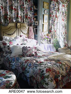 Picture - bedroom in floral 
design. fotosearch 
- search stock 
photos, pictures, 
images, and photo 
clipart
