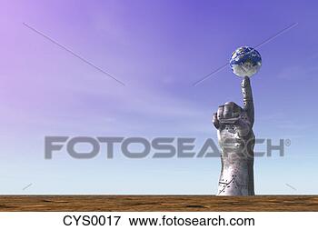 Stock Illustration - computer art image 
of hand balancing 
earth on finger. 
fotosearch - search 
clipart, illustration, 
drawings and vector 
eps graphics images