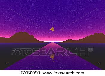 Stock Illustration - computer art image 
of blue reflective 
road. fotosearch 
- search clipart, 
illustration, 
drawings and vector 
eps graphics images