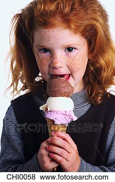 Stock Photo - redheaded girl 
eating ice cream. 
fotosearch - search 
stock photos, 
pictures, images, 
and photo clipart