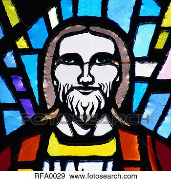 Stock Photograph - stained glass 
window of jesus 
christ. fotosearch 
- search stock 
photos, pictures, 
images, and photo 
clipart