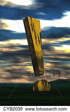 Stock Illustration - computer art image 
of large marble 
exclamation point. 
fotosearch - search 
clipart, illustration, 
drawings and vector 
eps graphics images