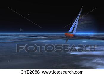Stock Illustration - computer art image 
of sailboat sailing 
the sky. fotosearch 
- search clipart, 
illustration, 
drawings and vector 
eps graphics images