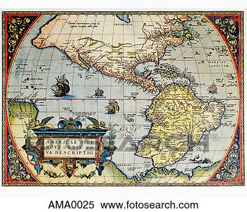 图片银行 - 地图, 美国, ortelius AMA0025 - 搜索
