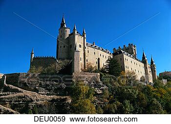 Stock Photograph - exterior of alcazar 
at segovia. fotosearch 
- search stock 
photos, pictures, 
images, and photo 
clipart