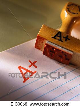 Stock Photo - a+ rubber stamp 
on notebook paper. 
fotosearch - search 
stock photos, 
pictures, images, 
and photo clipart