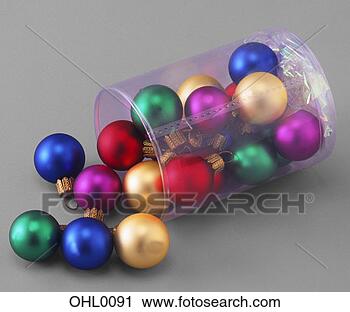 Stock Photography - bin of christmas 
tree ornaments. 
fotosearch - search 
stock photos, 
pictures, images, 
and photo clipart