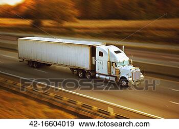 Stock Photograph - semi truck on 
highway. fotosearch 
- search stock 
photos, pictures, 
images, and photo 
clipart