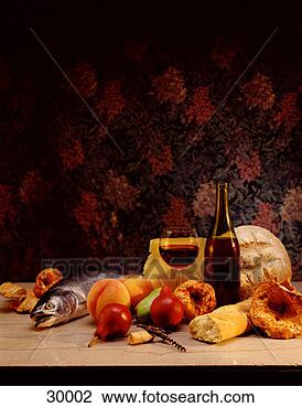 Stock Photo - fish, fruit, bread 
and wine. fotosearch 
- search stock 
photos, pictures, 
images, and photo 
clipart