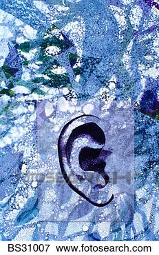Picture - human ear amid 
squiggles. fotosearch 
- search stock 
photos, pictures, 
images, and photo 
clipart