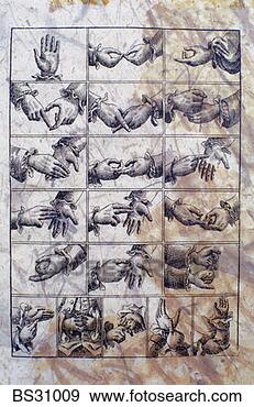 Stock Photograph - monoprint of sign 
language. fotosearch 
- search stock 
photos, pictures, 
images, and photo 
clipart