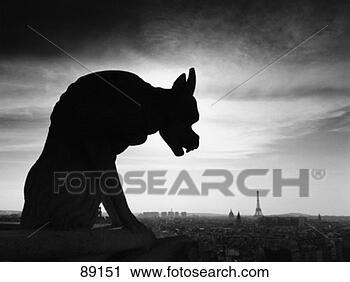Stock Photography - gargoyle atop 
the notre-dame. 
fotosearch - search 
stock photos, 
pictures, images, 
and photo clipart