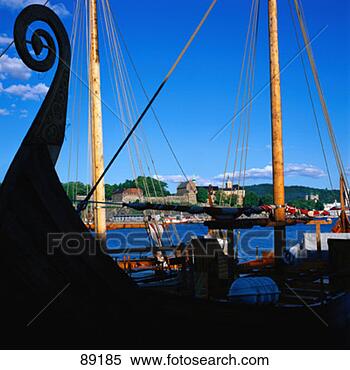 Stock Image - harbor and castle 
in oslo, norway. 
fotosearch - search 
stock photos, 
pictures, images, 
and photo clipart