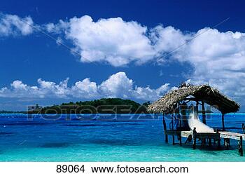 Stock Photo - hut in bora bora. 
fotosearch - search 
stock photos, 
pictures, images, 
and photo clipart
