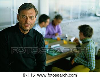 Stock Illustration - portrait of man 
in casual office. 
fotosearch - search 
clipart, illustration, 
drawings and vector 
eps graphics images
