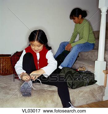Picture - sisters getting 
ready for school. 
fotosearch - search 
stock photos, 
pictures, images, 
and photo clipart