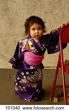 Stock Photography - baby girl in a 
kimono. fotosearch 
- search stock 
photos, pictures, 
images, and photo 
clipart