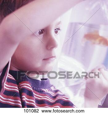 Stock Photo - boy holding a 
plastic bag of 
goldfish. fotosearch 
- search stock 
photos, pictures, 
images, and photo 
clipart