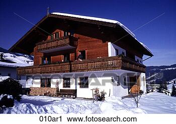 Stock Photography - tyrolean wooden 
house austria. 
fotosearch - search 
stock photos, 
pictures, images, 
and photo clipart