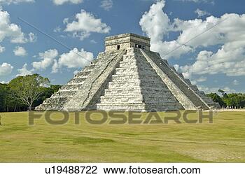 Stock Photo - white puffy clouds 
over the mayan 
pyramid of kukulkan. 
fotosearch - search 
stock photos, 
pictures, images, 
and photo clipart