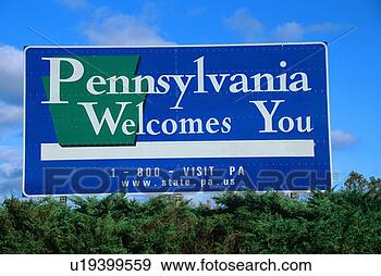 Stock Photograph - welcome to pennsylvania 
sign. fotosearch 
- search stock 
photos, pictures, 
wall murals, images, 
and photo clipart