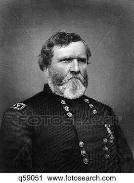 Stock Photography of 1800S 1860S Portrait George Thomas Union General ...