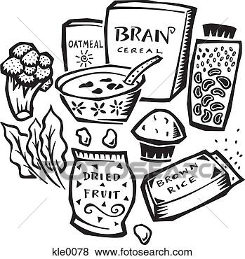 Stock Illustration of An illustration of foods rich in fiber kle0078 ...