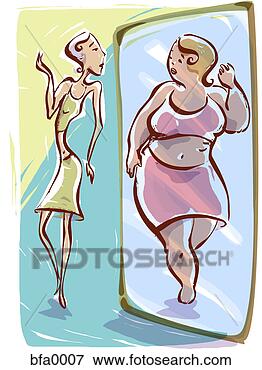 Stock Illustration of A woman suffering from anorexia bfa0007 - Search ...