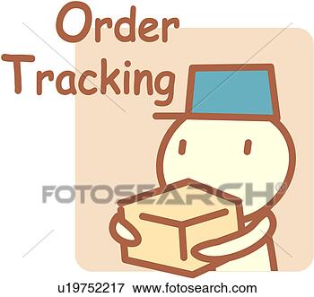 Clip Art of Order Tracking u19752217 - Search Clipart, Illustration ...