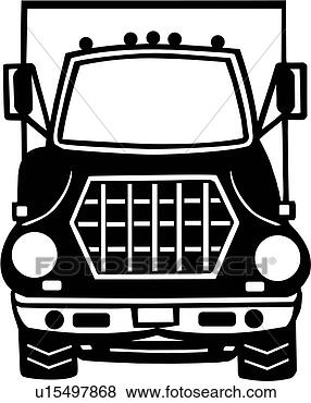 Clip Art of , construction, equipment, heavy, lorrie, semi, semitruck ...