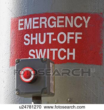 摄影图库 - 关闭, .的, 紧急事件, shut-off, 开关