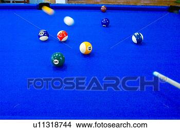 Banco de Imagem - bola, esportes,  bilhar, bilhar,  bola, jogo, bolso,  bilhar, lazer.  fotosearch - busca  de fotos, imagens  e clipart